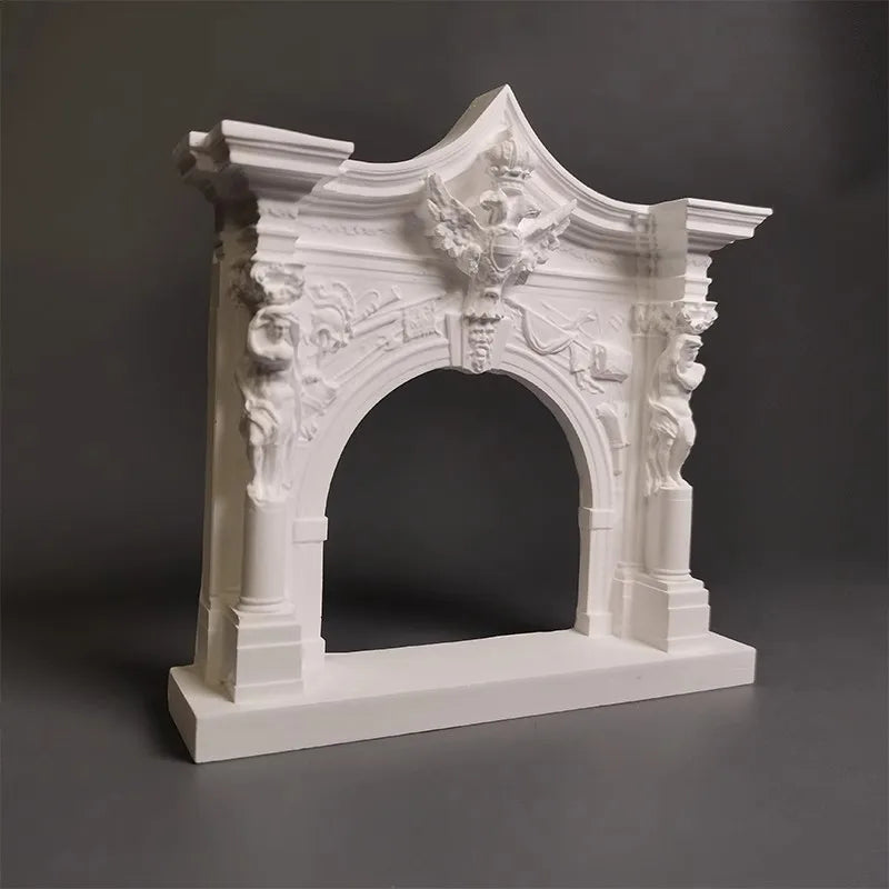 Baroque Fourth Door Relief Plaster Decorative Artworks Home Decoration Photo Props Office Desk Decoration Ornaments Craft Statue