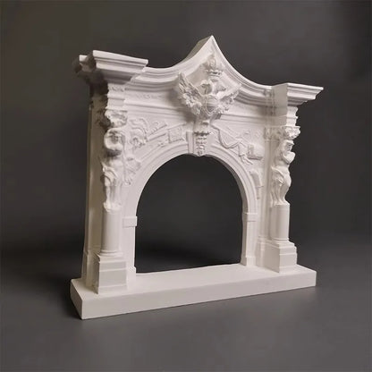 Baroque Fourth Door Relief Plaster Decorative Artworks Home Decoration Photo Props Office Desk Decoration Ornaments Craft Statue
