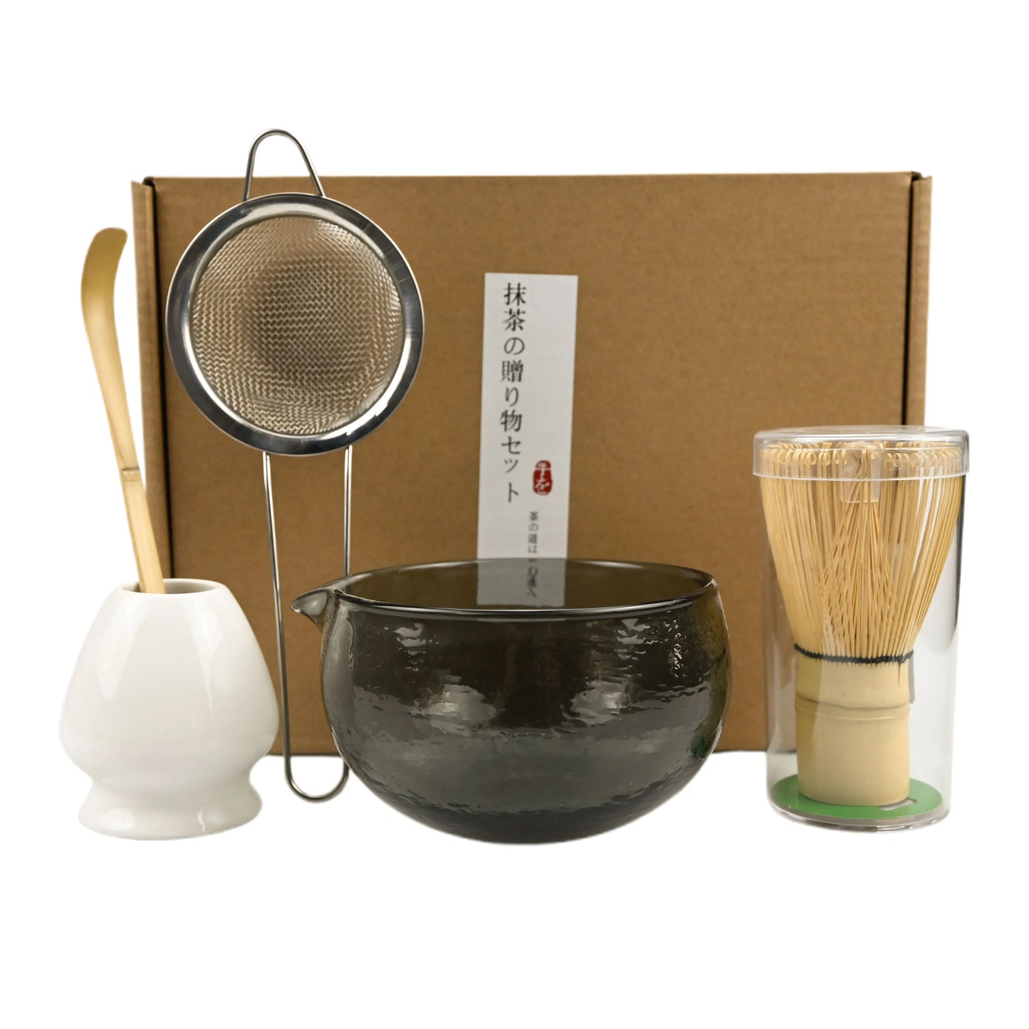 5PCS/Set Japanese-style Matcha Bowl , Spoon, Tea Whisk, Sieve Mesh, Perfect Gift For Ceremony, Traditional Decoration