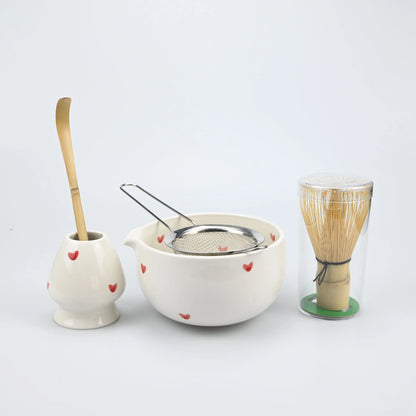 6PCS/Set Japanese-style Matcha Bowl , Spoon, Tea Whisk, Sieve Mesh, Perfect Gift For Ceremony, Traditional Decoration