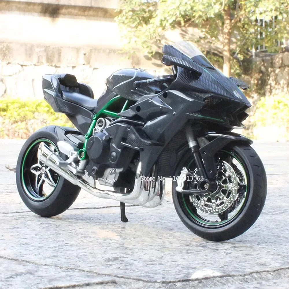 1:12 S100RR Kawasaki Ninja H2R Motorcycles Models Cars Toys Alloy Diecast Miniature Model with Light Vehicle Kids Birthday Gifts
