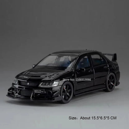 1:32 Mitsubishi Pajero Lancer Evolution IX SUV Alloy Toy Cars Models Sound Light Toys Pull Back Off Road Boys Gifts Collection