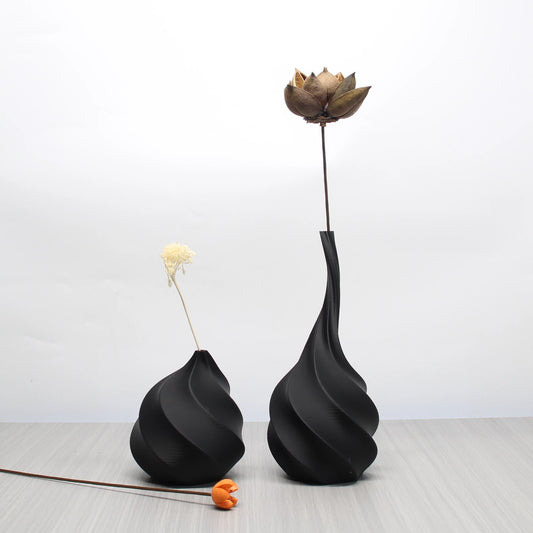 2-Piece Set of Threaded Art Vases, Bohemian Style Vases, Suitable for Living Room, Restaurant Tabletop Flower Vase, Office, Entrance Hall, Foyer, Decorative Vase Ornaments