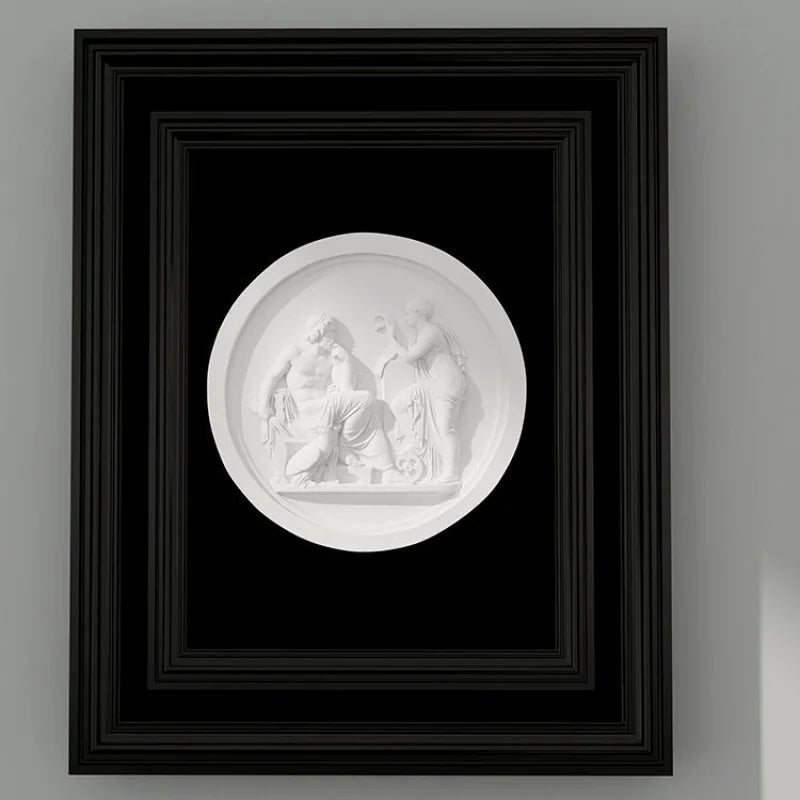 Creative Art Relief Decorative Painting Desktop Plaster Ornament Accessories For Modern Home Decor Elegant Room Luxury Ornaments