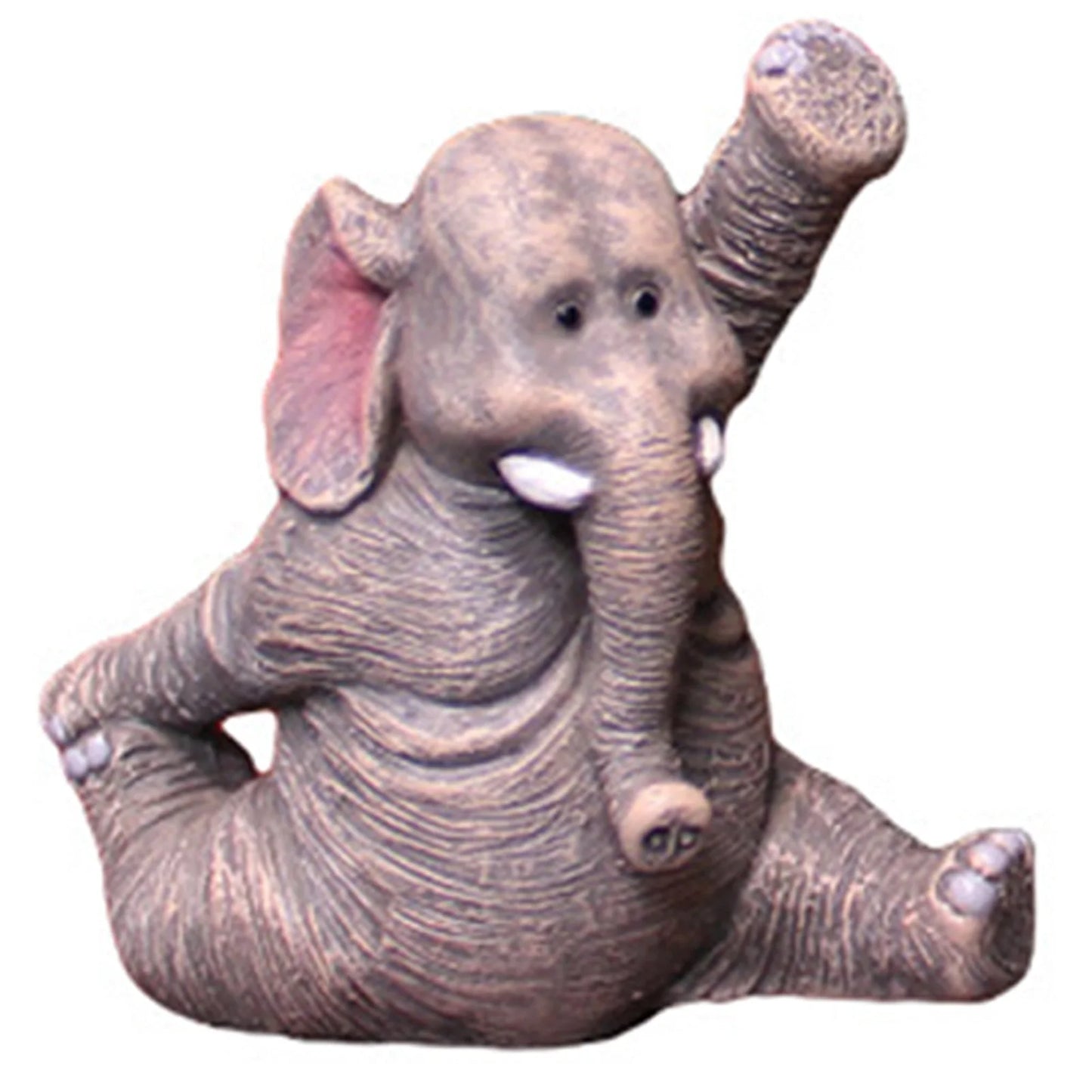 3Pc Yoga Elephant Statue Creative Craft Garden Microlandscape Elephant Decorations Tabletop Statue for Living Room Bedroom Decor