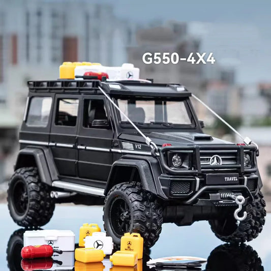 1:24 G550 Adenture 4X4 GLS63 Alloy Cars Toys Models Miniature Off-road Vehicles Light Music Pull Back Car Kids Boys Gifts
