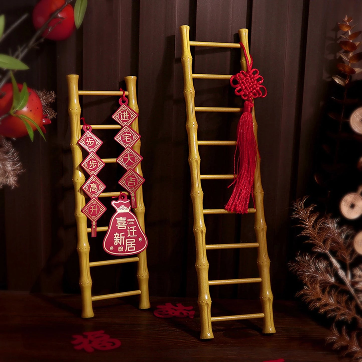 Mini Ladder Figurine Miniature Ladder Decoration Decorative Doll House Accessories for Fairy Garden Bedroom Home Office Shelf