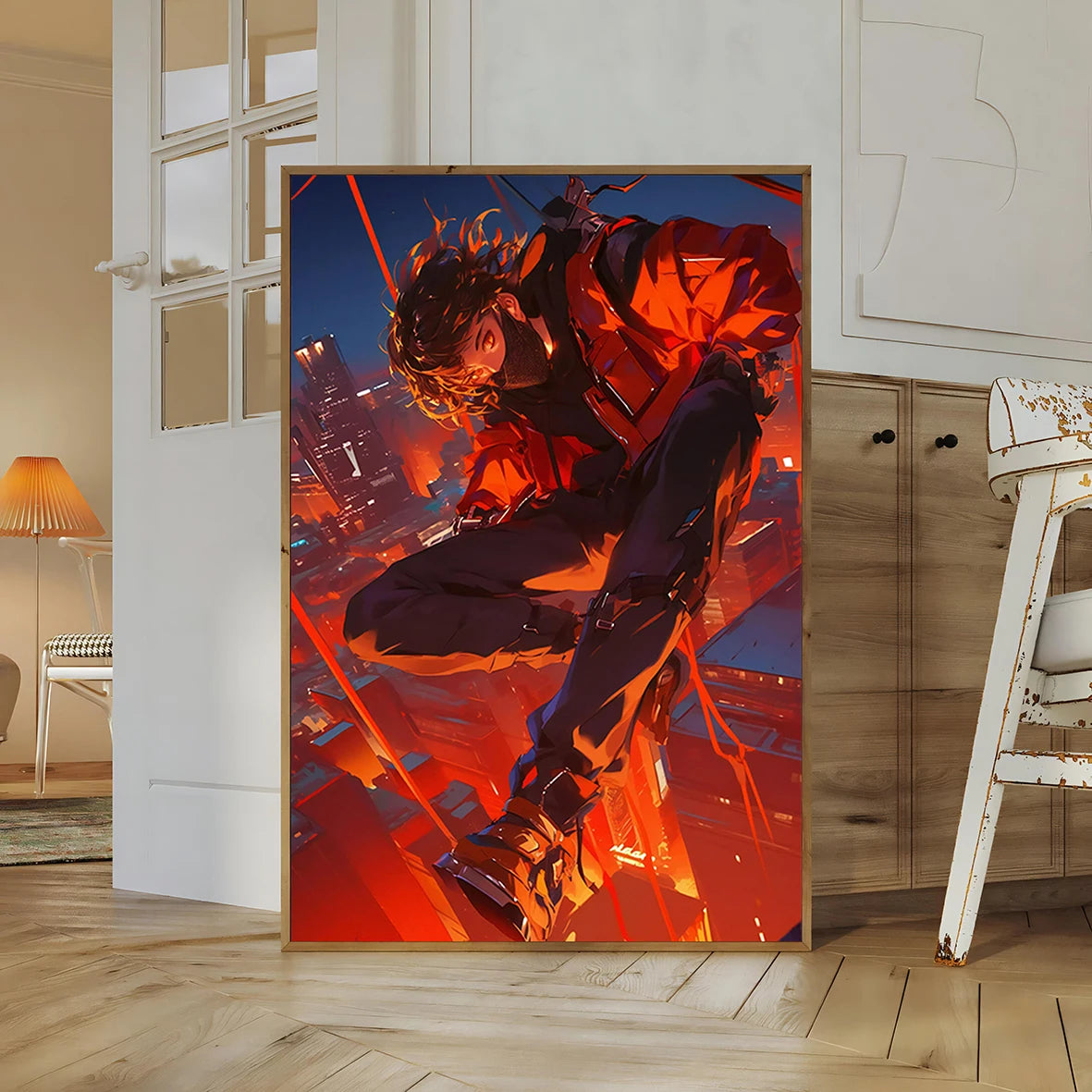 Cyberpunk Self-adhesive Poster Anime Movie Wallpaper Figures Wall Art Bedroom HD Decor Gift Home Decoration Painting Pictures