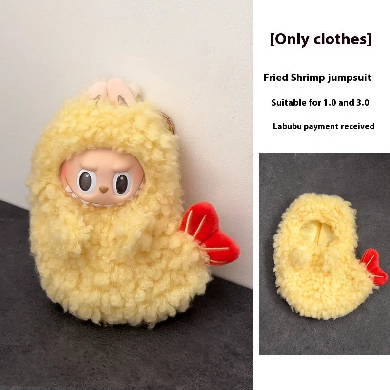 In Stock For 17 Cm V1/V2/V3 Ropa Lafufu Clothes Fried Shrimp Onesie Explosion Cute Animal Clothes Outfit Display Kawaii Gift