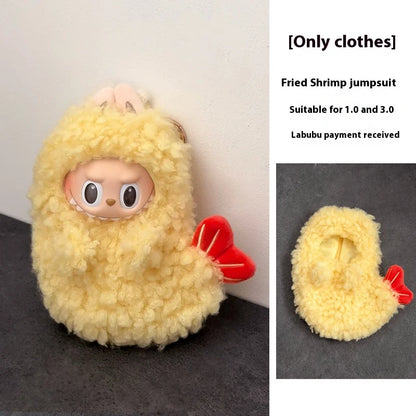In Stock For 17 Cm V1/V2/V3 Ropa Lafufu Clothes Fried Shrimp Onesie Explosion Cute Animal Clothes Outfit Display Kawaii Gift