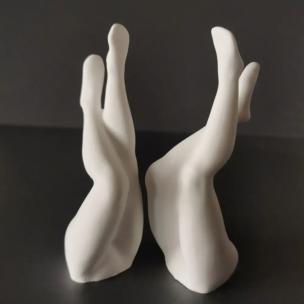 2PCS Human Body Leg Sculpture Decoration Aromatherapy Plaster Desktop Art Aesthetic Nordic Interesting Creative Room Ornament