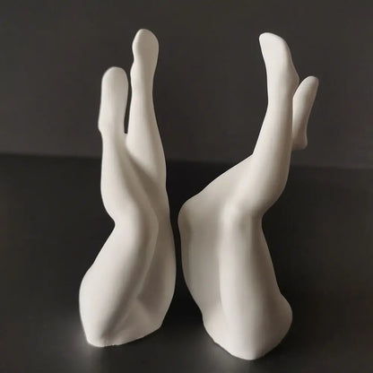 2PCS Human Body Leg Sculpture Decoration Aromatherapy Plaster Desktop Art Aesthetic Nordic Interesting Creative Room Ornament