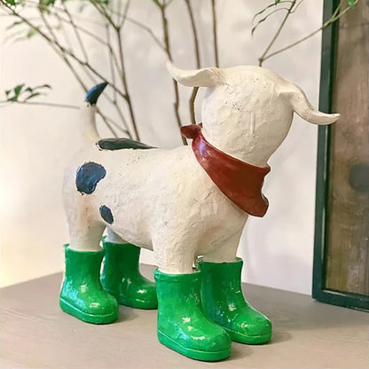 Outdoor Ornaments Dog Floor Garden Layout Courtyard Landscaping Balcony Home Cartoon Animal Ornaments Yard Decoration