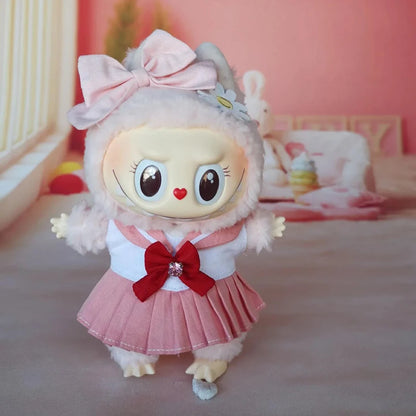 17cm Labubu Clothes V1 Labubu Cute Sailor Uniform Vinyl Doll Labubu Blind Box Beautiful Sailor Moon Clothes Girl Birthday Gifts