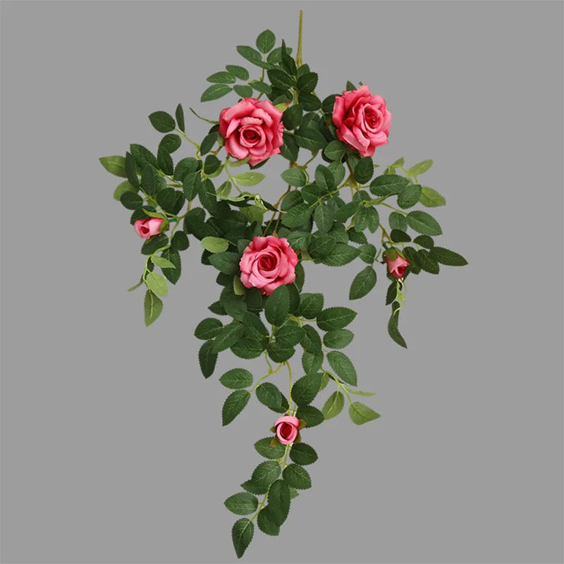 Rose series Wall hanging Flower Decor Floral Rattan diy Wedding living room Reception decoration  Accessories Events Party Props