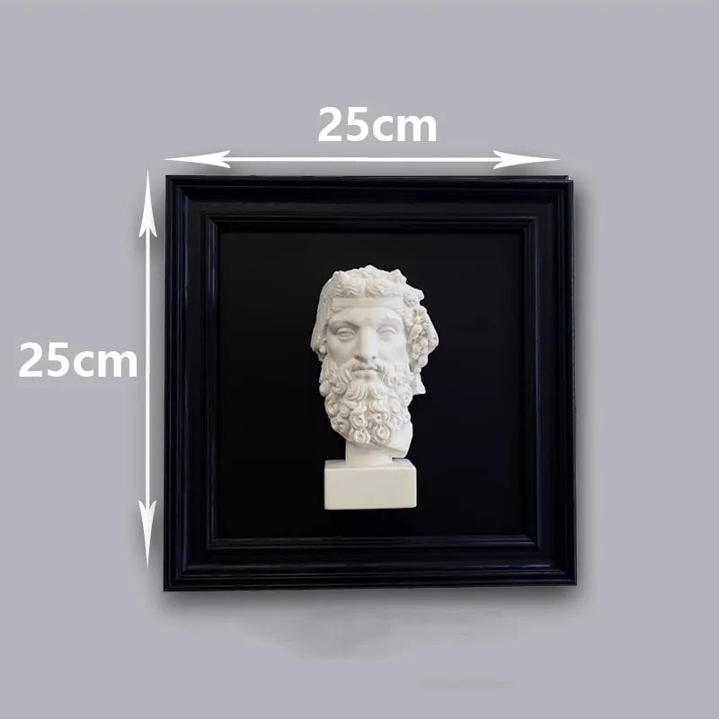 Dionysus Retro Roman Art Sculpture Three-Dimensional Modern Wall Luxury Decoration Hanging Painting Desktop Bookshelf Ornaments