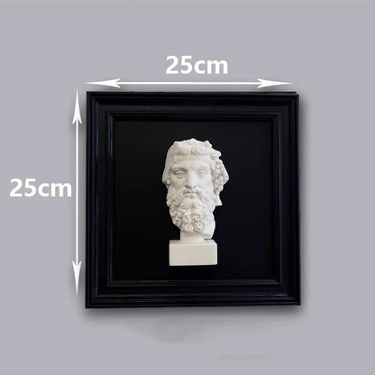 Dionysus Retro Roman Art Sculpture Three-Dimensional Modern Wall Luxury Decoration Hanging Painting Desktop Bookshelf Ornaments