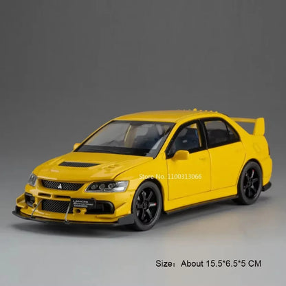 1:32 Mitsubishi Pajero Lancer Evolution IX SUV Alloy Toy Cars Models Sound Light Toys Pull Back Off Road Boys Gifts Collection