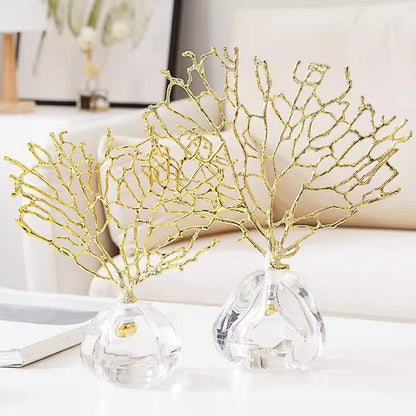 Lucky Tree Figurine Decorative Statue Collectible Stylish Prosperity Sculpture Tabletop Ornament for Bedroom Living Room Desk