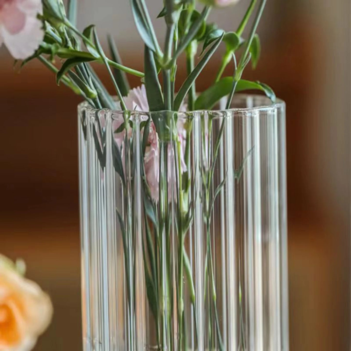 Nordic Glass Flower Vases Desktop Vase Table Centerpiece Decorative Art Vases Glass Vases for Tabletop Party Kitchen Bedroom