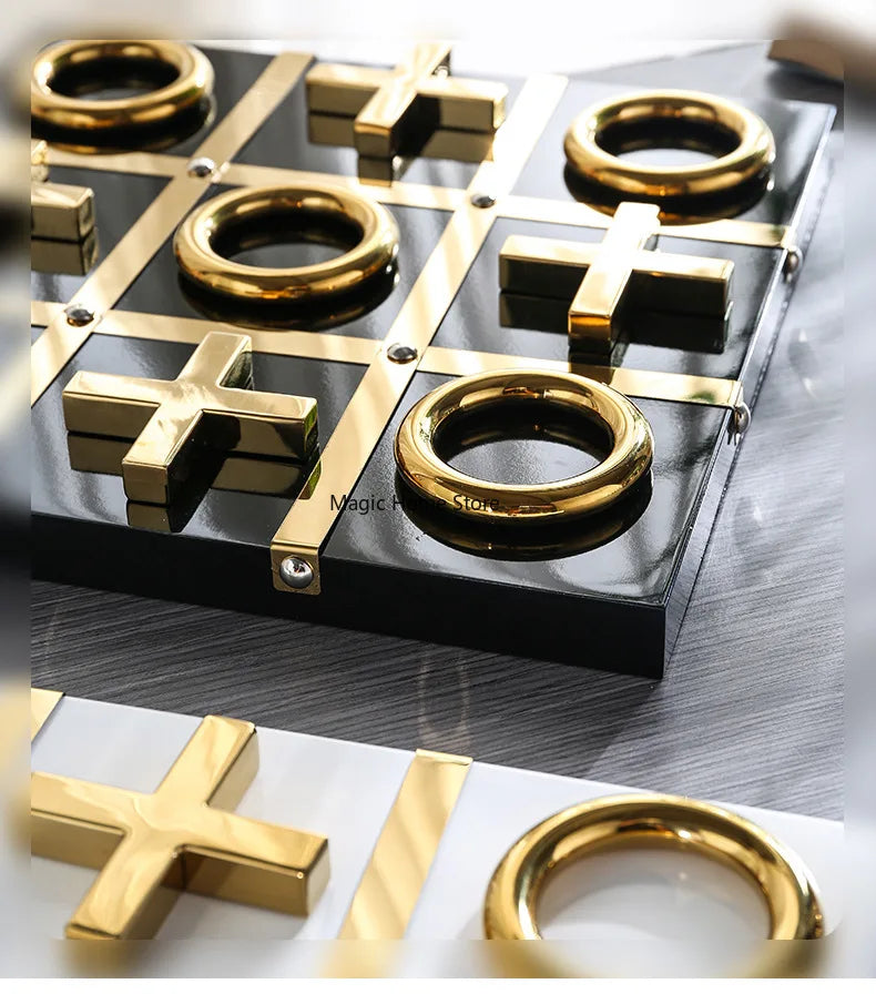Modern Tic Tac Toe for Coffee Table Decor Decorative Tic Tac Toe X/O Board Nordic Modern Home Living Room Office Decoration