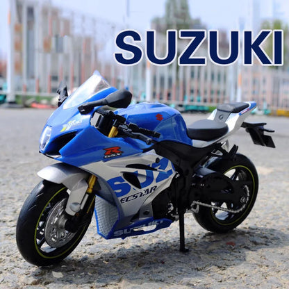 1:12 Alloy Diecasts Suzuki GSX R1000R Motorcycles Car Model Toys Tail with Shock Absorption Vehicles Models Child Birthday Gifts