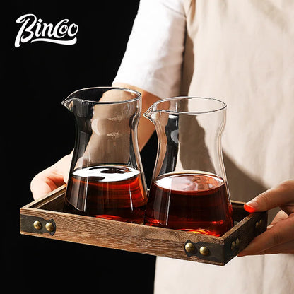Bincoo Coffee Sharing Pot Handmade Coffee Set Glass Brewing Pot Ear Hanging Coffee Cup Cold Quenched Pot Tasting Cup