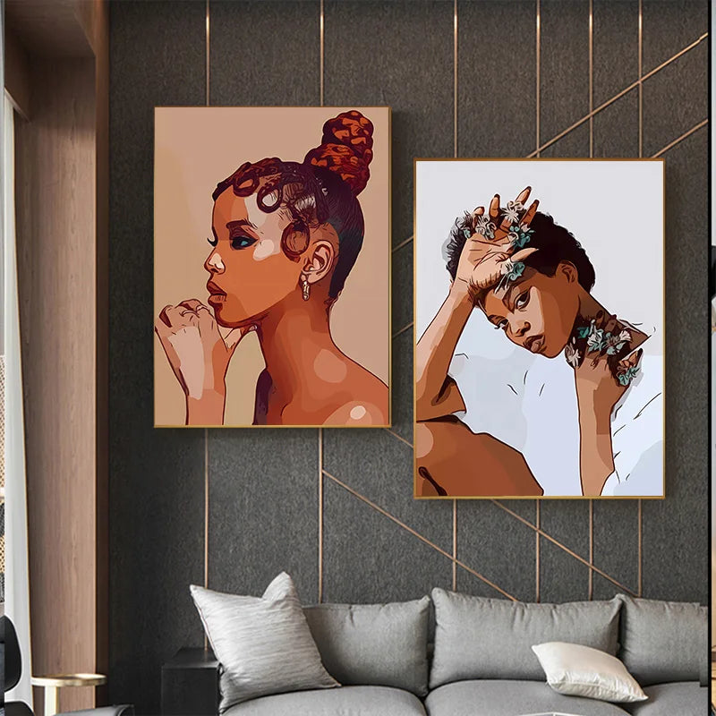 Trendy Accessories Poster Fashion Black Party Girl Art Wall Art Nail Salon Canvas Painting Home Living Room Bedroom Decoration