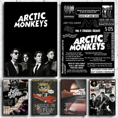Classic Band Arctic Monkeys Music 80s Retro Pictures for Fans Room Living Art Home Wall Decor Canvas Painting Print Posters Gift