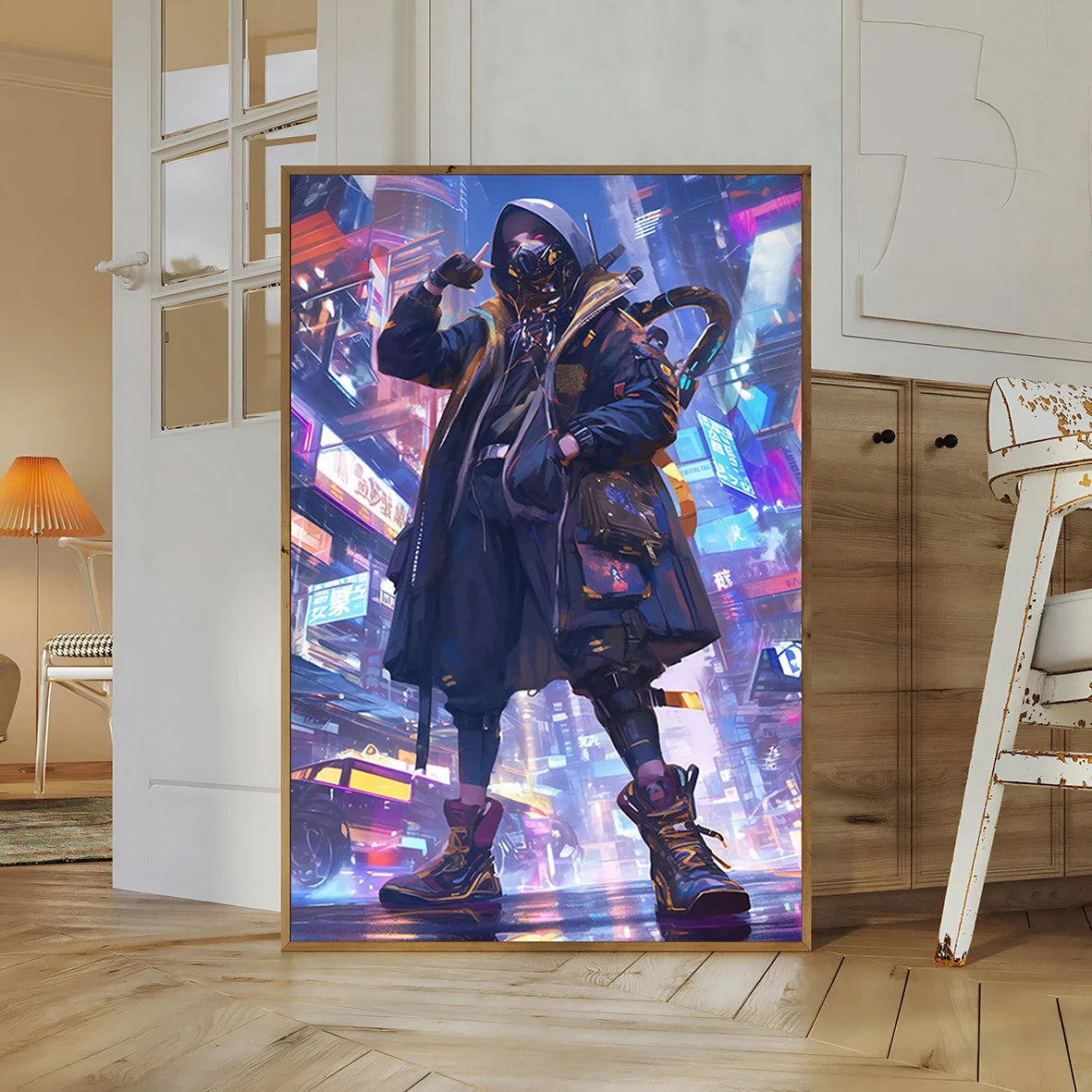 Cyberpunk Self-adhesive Poster Anime Movie Wallpaper Figures Wall Art Bedroom HD Decor Gift Home Decoration Painting Pictures
