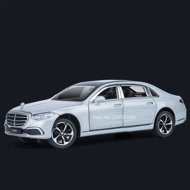 1:24 Scale Maybach S400L GLS600 Alloy Cars Models Toys Wheel Pull Back Vehicles Model Sound Light Toy Cars Boys Festival Gifts
