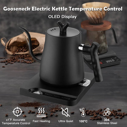 220V Kaffeekanne Elektrische Espresso Töpfe Schwanenhals Wasserkocher 6 Temperatur Smart Wasser Flasche Hand Brauen Milch Moka Topf Hause appliance