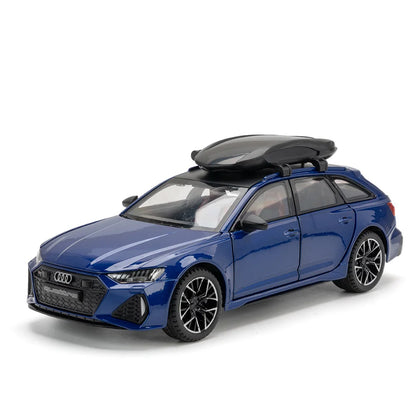 1/24 Scale RS6 Alloy Diecast Car Models Toy 6 Doors Opened Wheel with Pull Back Decoration Cars Kids  Boys Gifts Presents