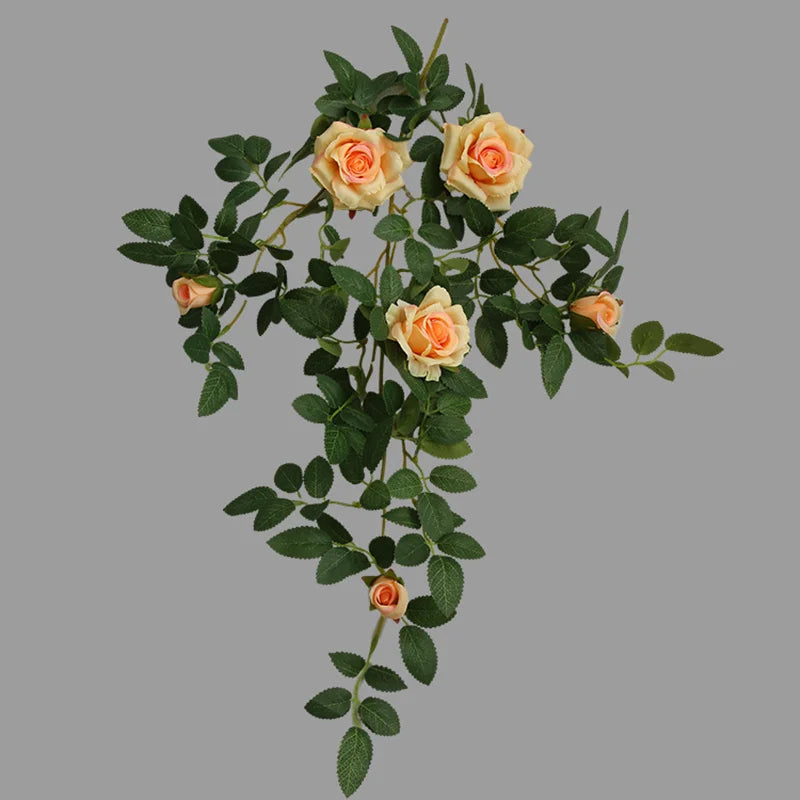 Rose series Wall hanging Flower Decor Floral Rattan diy Wedding living room Reception decoration  Accessories Events Party Props