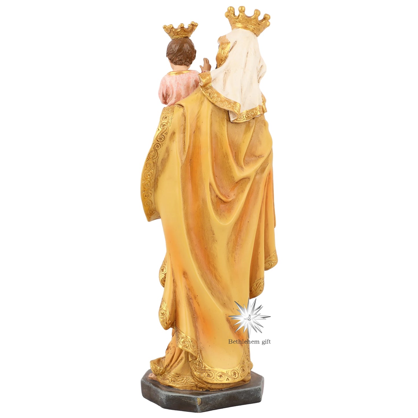 25 cm hoch. Unsere Liebe Frau vom Karmel, Jungfrau Maria und Kind, Statue, Skulptur, heilige Figur für Zuhause, katholische dekorative Verzierung