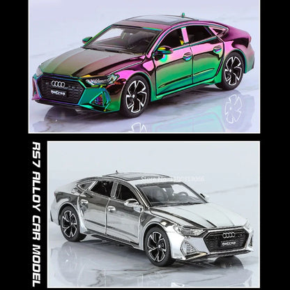 1:32 Scale RS7 Models Toys Cars 6 Doors Opened Miniature Supercar Rubber Tires with Light Music Vehicles Boys Decoration Gifts