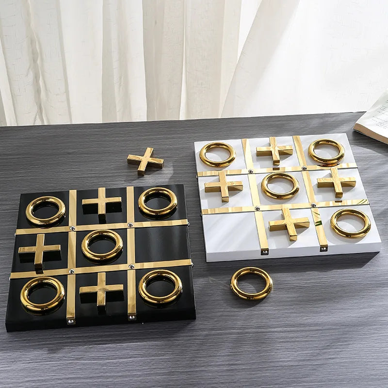 Modern Tic Tac Toe for Coffee Table Decor Decorative Tic Tac Toe X/O Board Nordic Modern Home Living Room Office Decoration