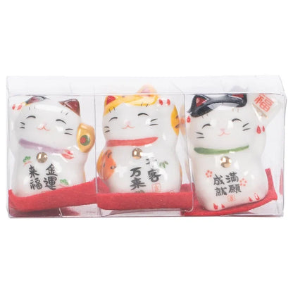 Japanese Ceramic Daruma Crafts Cartoon Lucky Cat Fortune Ornament Landscape Home Decor Accessories Gifts Living Room Decoration