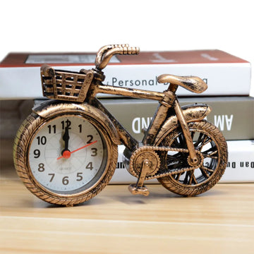 Creative Retro Bicycle Alarm Clock Office Bedside Table Living Room Home Clock Gifts Crafts