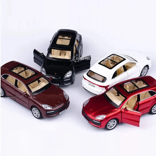 1:32 Scale Cayenne Taycan Toys Model Car Alloy Diecasts Off-road Vehicle Model with Light Sound SUV Car for Child Birthday Gifts