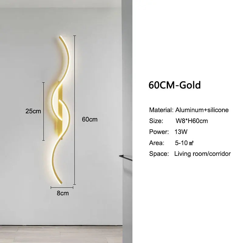Indoor LED Wall Lights Wall Lamps for Bedroom Bedside Wall Sconces Black Gold White Indoor Lighting for Corridor Aisle Balcony