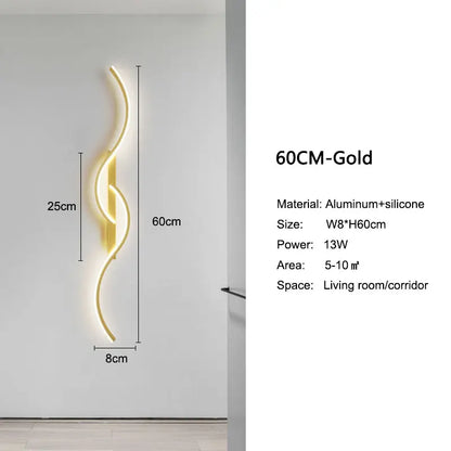Indoor LED Wall Lights Wall Lamps for Bedroom Bedside Wall Sconces Black Gold White Indoor Lighting for Corridor Aisle Balcony