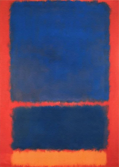 Mark Rothko Blue Orange Canvas Art Reproduction Painting Wall Decor Minimalism Picture Poster Prints Living Room Home Decoration