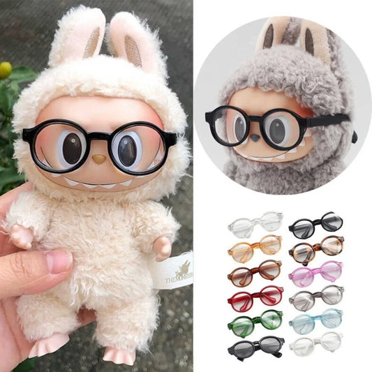 New Hot 17cm Lafufu Glasses 6.5cm Transparent Plastic Glasses For 15/17cm  For Lafufu0 Doll Sunglasses In Stock