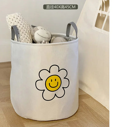 Thickened Cloth Storage Bucket Student Dormitory Household Balcony Clothes Dirty Clothes Bucket Children's Toys Storage Basket