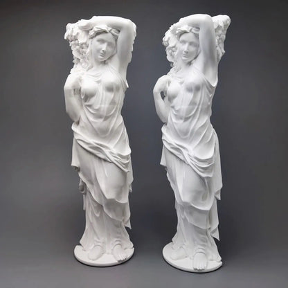 Creative Roman Column Modern Home Decoration Art Plaster Portrait Sketch Statue Ornaments Art Figurine Elegant Room Decoration