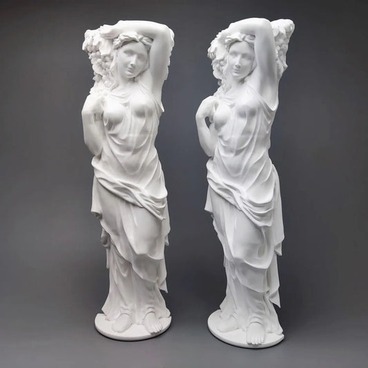 Creative Roman Column Modern Home Decoration Art Plaster Portrait Sketch Statue Ornaments Art Figurine Elegant Room Decoration