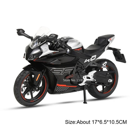 1:12 600RS Spring Breeze 450SR Motorcycles Toys Cars Models Rubber Tires Wheels Shock Absorption Miniature Vehicles Boys Gifts
