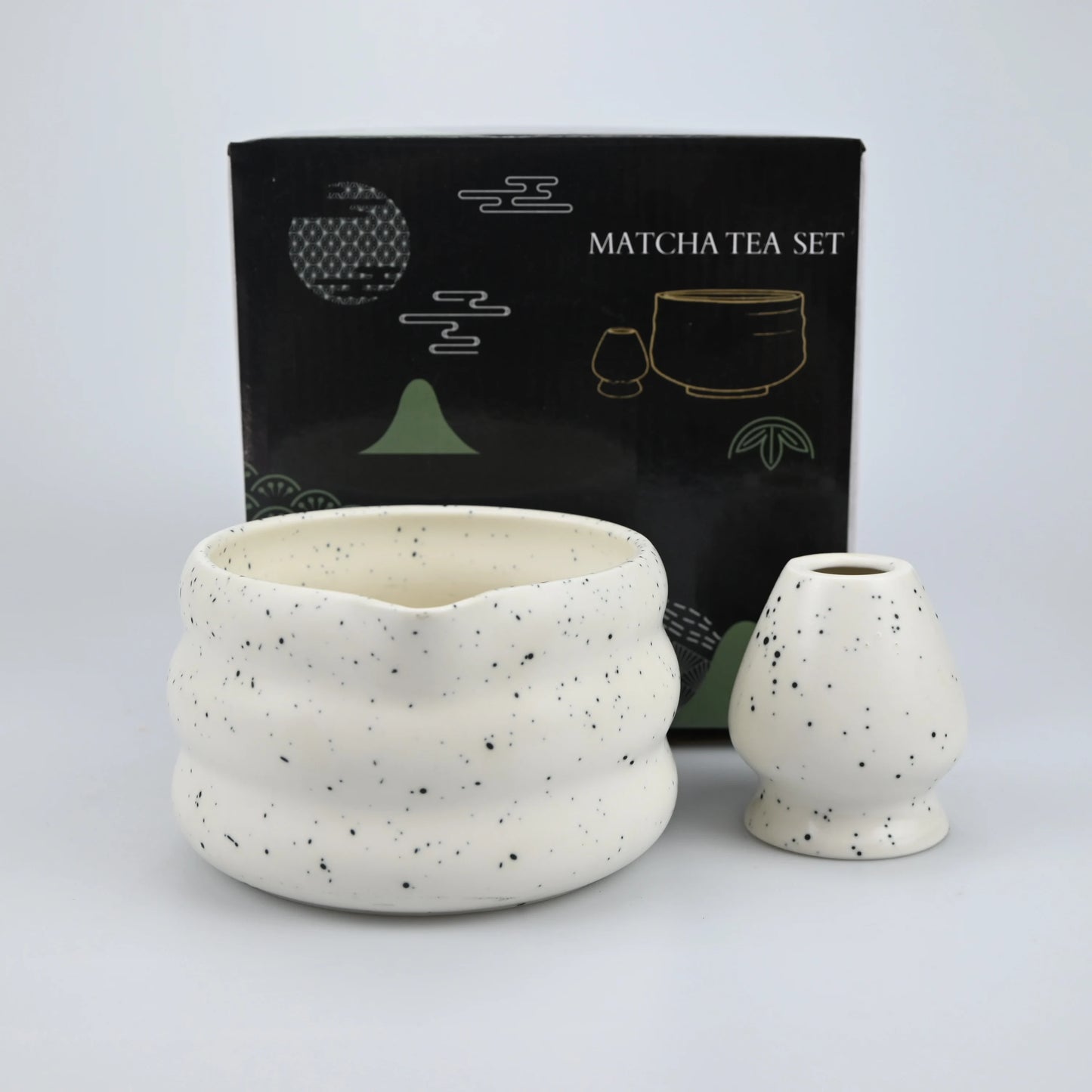 2pcs/set Japanese Style Matcha Tea Set With Tool Rack, Including Bowl, Whisk, Spoon, Great Gift For Ceremony, Traditional Japane