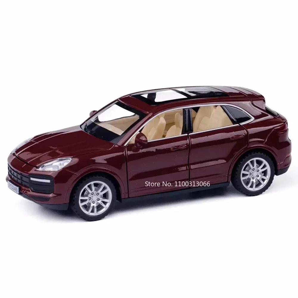 1:32 Scale Cayenne Taycan Toys Model Car Alloy Diecasts Off-road Vehicle Model with Light Sound SUV Car for Child Birthday Gifts